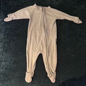 Soft Tan Kids Footie Pajamas